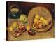 Still Life with Fruit and a Basket, (Oil on Canvas)-Nina Hamnett-Premier Image Canvas