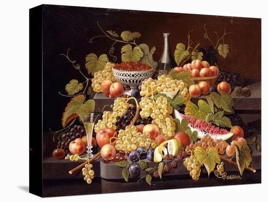 Still Life with Fruit and Champagne-Severin Roesen-Premier Image Canvas