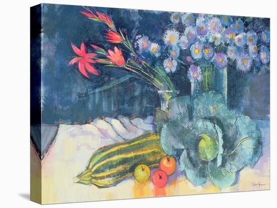 Still Life with Fruit and Flowers-Claire Spencer-Premier Image Canvas