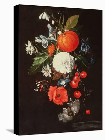 Still Life with Fruit and Flowers-Cornelis De Heem-Premier Image Canvas