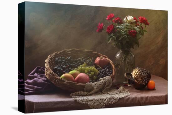 Still Life With Fruit and Roses-Ustinagreen-Premier Image Canvas