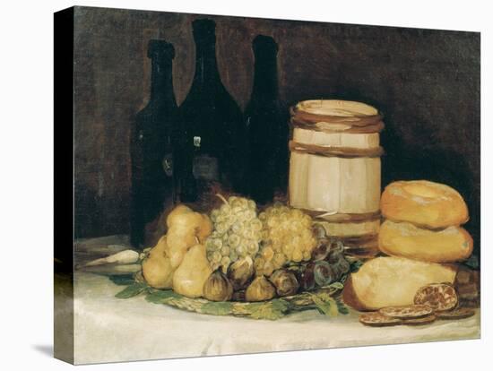 Still-Life with Fruits, Bottles and Loaves of Bread-Suzanne Valadon-Premier Image Canvas