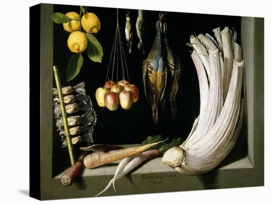Still Life with Game, Vegetables and Fruit, 1602-Juan Sanchez Cotan-Premier Image Canvas