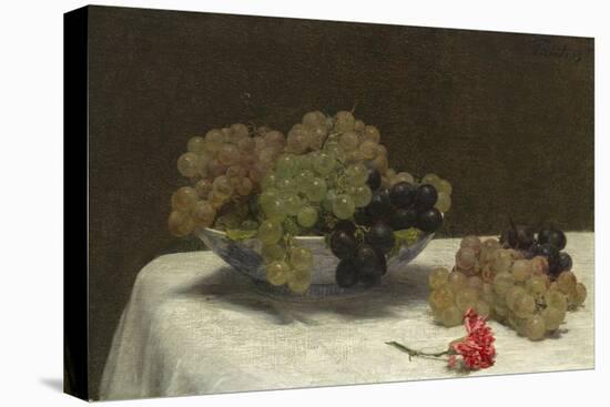 Still Life with Grapes and a Carnation, c.1880-Ignace Henri Jean Fantin-Latour-Premier Image Canvas