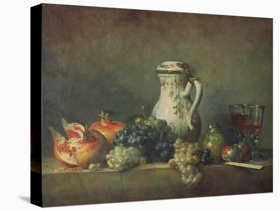 Still Life with Grapes and Pomegranates, 1763-Jean-Baptiste Simeon Chardin-Premier Image Canvas