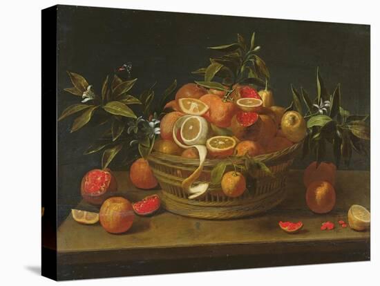 Still Life with Lemon, Orange and Pomegranate-null-Premier Image Canvas