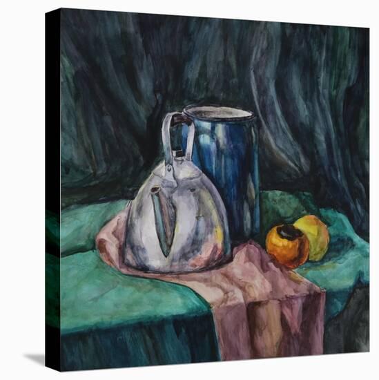 Still Life With Metal Teapot And Milk-Can-Solodkov-Stretched Canvas