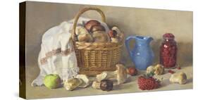 Still Life With Mushrooms-Valeriy Chuikov-Stretched Canvas