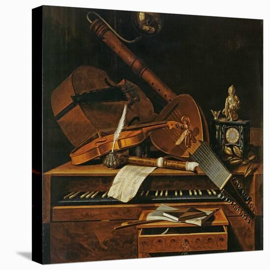 Still Life with Musical Instruments-Pieter Gerritsz. van Roestraten-Premier Image Canvas