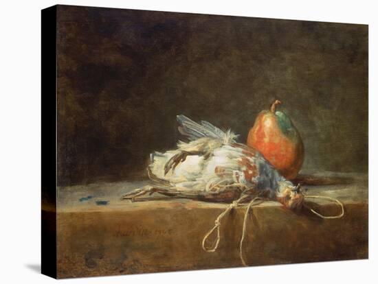 Still Life with Partridge and Pear, 1748-Jean-Baptiste Simeon Chardin-Premier Image Canvas