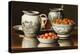 Still Life with Porcelain and Strawberries-Levi Wells Prentice-Premier Image Canvas