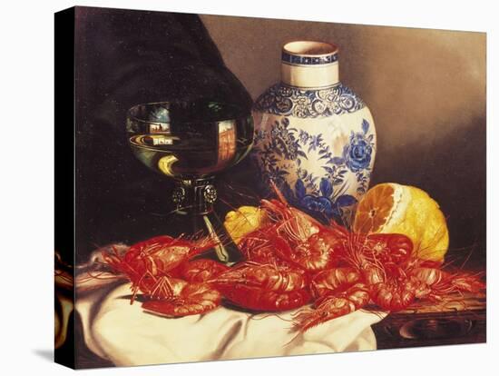 Still Life with Prawns-Edward Ladell-Premier Image Canvas