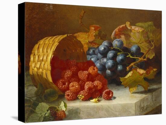 Still Life with Raspberries and a Bunch of Grapes on a Marble Ledge, 1882-Eloise Harriet Stannard-Premier Image Canvas