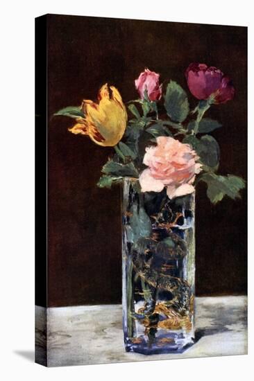 Still Life with Roses and Tulips in a Dragon Vase, 1882-Edouard Manet-Premier Image Canvas