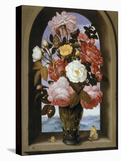 Still Life with Roses in a Berkemeijer Glass-Ambrosius The Elder Bosschaert-Premier Image Canvas