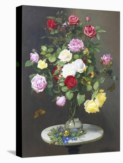 Still Life with Roses in a Glass Vase-Otto Didrik Ottesen-Premier Image Canvas