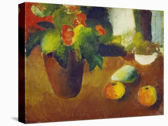 Stilleben Mit Begonie, Aepfeln Und Birne, 1914-Auguste Macke-Premier Image Canvas