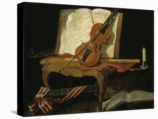 Stillleben mit Violine-Jean-Baptiste Oudry-Premier Image Canvas
