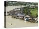 Stilt Houses Along Limbang River, Limbang City, Sarawak, Island of Borneo, Malaysia-Tony Waltham-Premier Image Canvas