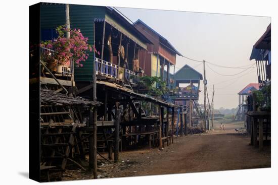 Stilt Houses in Village Along the Tonle Sap Lake, Kompong Kleang Village, Siem Reap Province-Nathalie Cuvelier-Premier Image Canvas