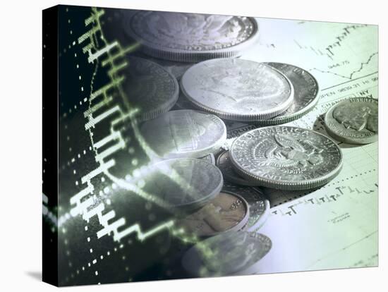 Stock Chart and Coins-null-Premier Image Canvas