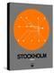 Stockholm Orange Subway Map-NaxArt-Stretched Canvas