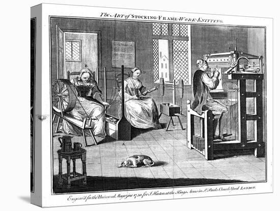 Stocking Frame Workshop, 1750-null-Premier Image Canvas