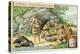 Stone Age Family Meal-null-Premier Image Canvas