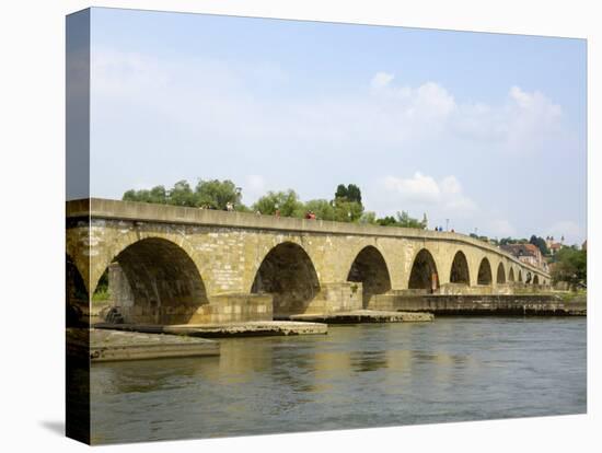 Stone Bridge, Regensburg, UNESCO World Heritage Site, Bavaria, Germany, Europe-Gary Cook-Premier Image Canvas