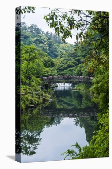 Stone Bridge with Flowers in Seogwipo, Island of Jejudo, South Korea-Michael Runkel-Premier Image Canvas