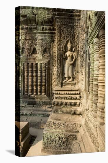 Stone Carvings of Apsara at Angkor Wat, Cambodia-Paul Souders-Premier Image Canvas