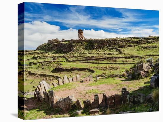 Stone Circle and Chullpa in Sillustani, Puno Region, Peru, South America-Karol Kozlowski-Premier Image Canvas