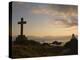 Stone Cross and Old Lighthouse, Llanddwyn Island National Nature Reserve, Anglesey, North Wales-Pearl Bucknall-Premier Image Canvas