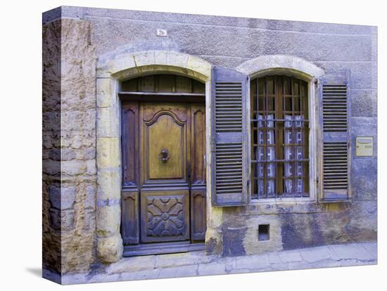 Stone Doorway with Wooden Door and Metal Knocker, Arles, France-Jim Zuckerman-Premier Image Canvas