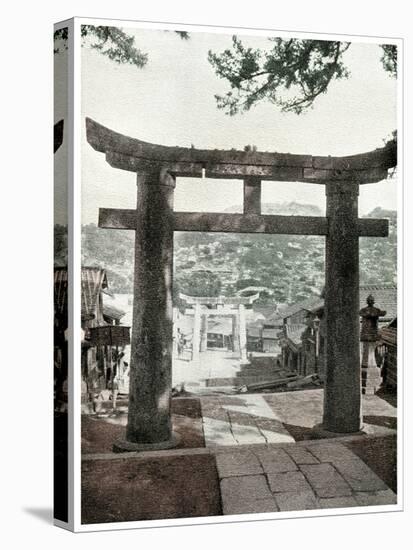 Stone Torii, Suwa Temple, Nagasaki, Japan, 1904-null-Premier Image Canvas