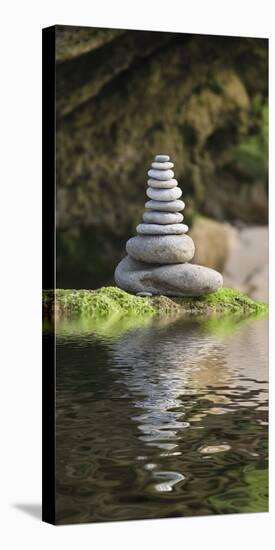 Stone Tower, Pebbles, Moss, Water-Andrea Haase-Premier Image Canvas