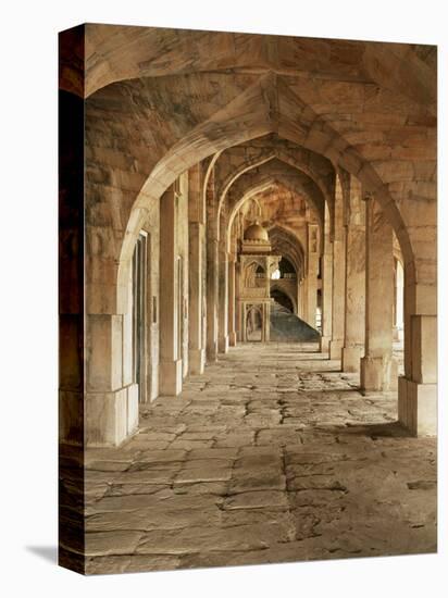 Stone Vaults and Nimbar (Pulpit) in Prayer Hall of Jami Masjid, Mandu, Madhya Pradesh State, India-Richard Ashworth-Premier Image Canvas