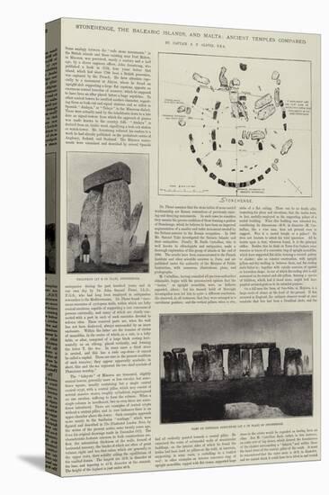 Stonehenge, the Balearic Islands, and Malta, Ancient Temples Compared-null-Premier Image Canvas