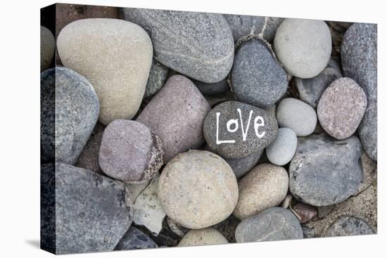 Stones, Pebble Stone with Lettering Love-Andrea Haase-Premier Image Canvas
