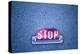 Stop Sign On Asphalt-Justin Bailie-Premier Image Canvas