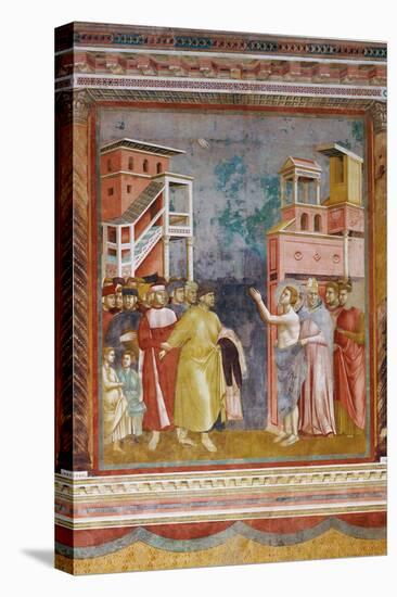 Stories of St Francis St. Francis Renounces His Fathers Goods and Earthly Wealth-Giotto di Bondone-Premier Image Canvas