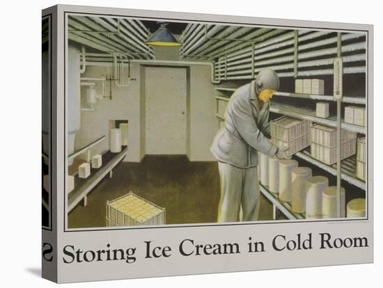 Storing Ice Cream in Cold Room Poster-null-Premier Image Canvas