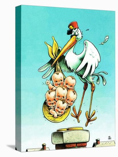 "Stork and Quints," April 1, 1984-BB Sams-Premier Image Canvas