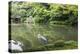 Stork at Hisagoike Pond in Summer, Kenrokuen, One of Japan's Three Most Beautiful Landscape Gardens-Eleanor Scriven-Premier Image Canvas