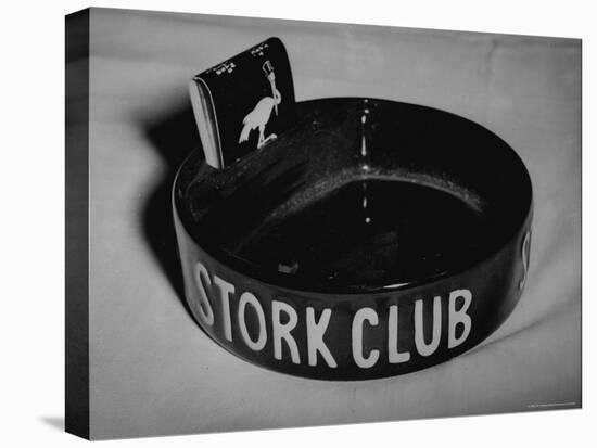 Stork Club Ashtray with a Stork Emblazoned Book of Matches on Table in This Exclusive Night Club-Alfred Eisenstaedt-Premier Image Canvas