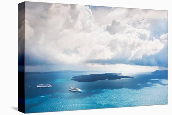 Stormy Clouds over the Sea, Santorini Island, Greece-Olga Gavrilova-Premier Image Canvas