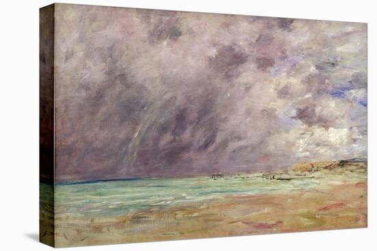 Stormy Skies over the Estuary at Le Havre, C.1892-96 (Oil on Canvas)-Eugene Louis Boudin-Premier Image Canvas