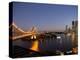 Story Bridge, Kangaroo Point, Brisbane River and City Centre at Night, Brisbane, Queensland, Austra-Nick Servian-Premier Image Canvas