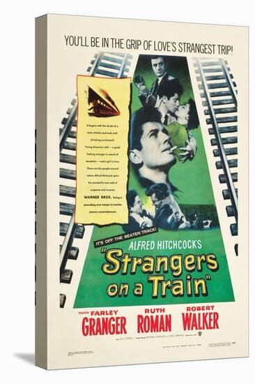 STRANGERS ON A TRAIN, Farley Granger, Robert Walker, Ruth Roman, 1951-null-Stretched Canvas