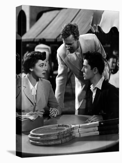 Strangers on a Train, Ruth Roman, Farley Granger, 1951-null-Stretched Canvas
